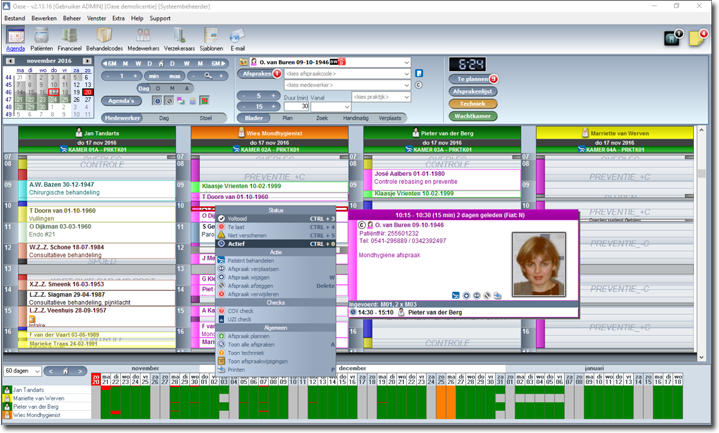 Oase agenda screenshot Oase agenda screenshot