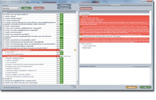 Oase medische anamnese screenshot Oase medische anamnese screenshot